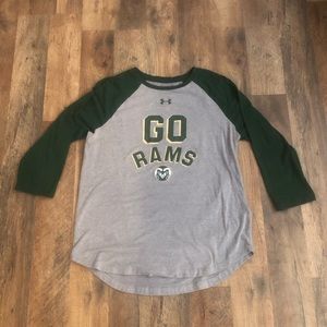 Under Armour CSU baseball style t shirt Sz S